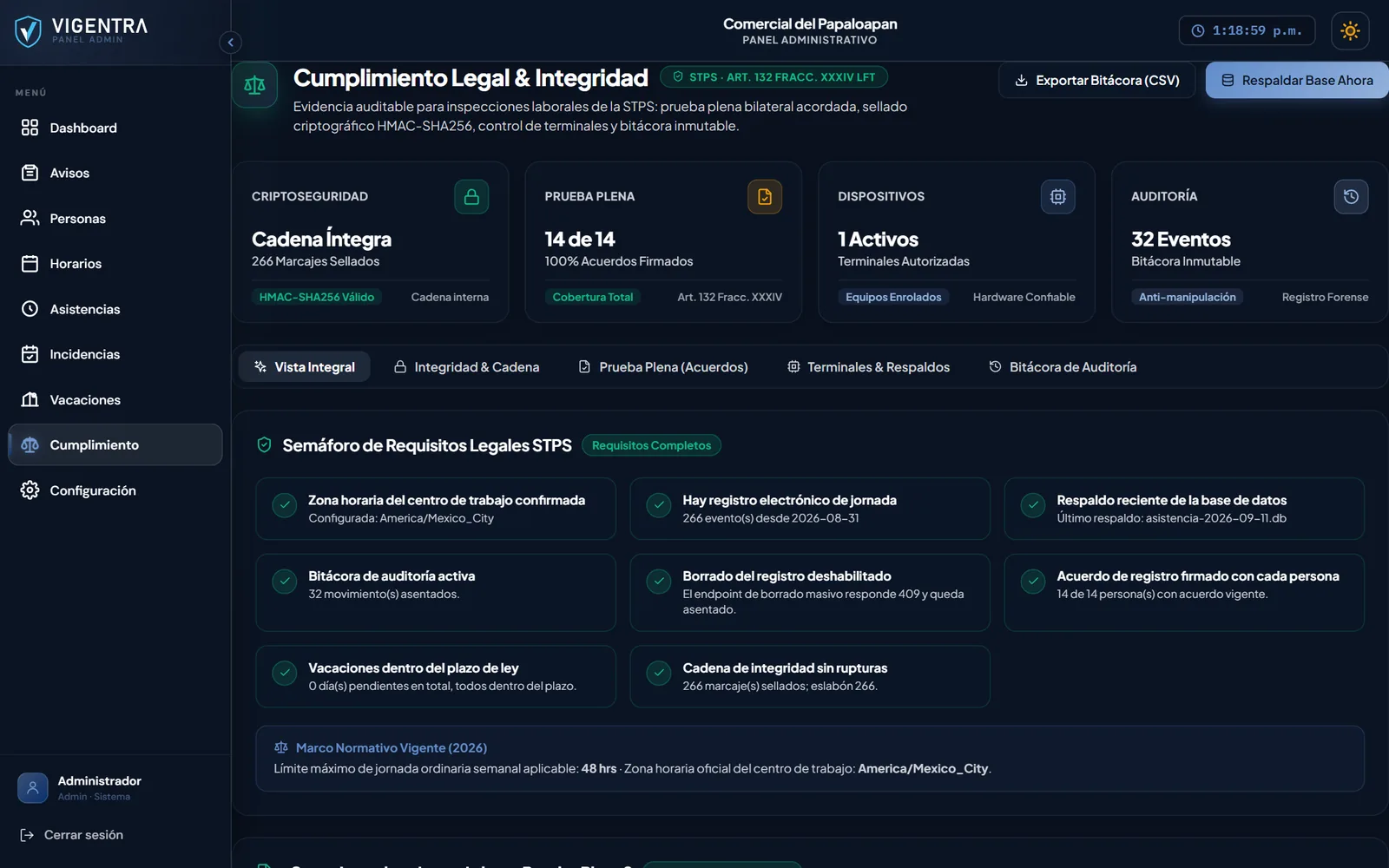 Cumplimiento legal: semáforo de requisitos en verde