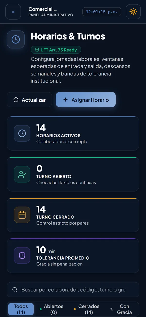 Horarios en el celular